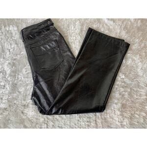 Patent Faux Leather Pants Silver Hardware Sz 2 USA TOPSHOP